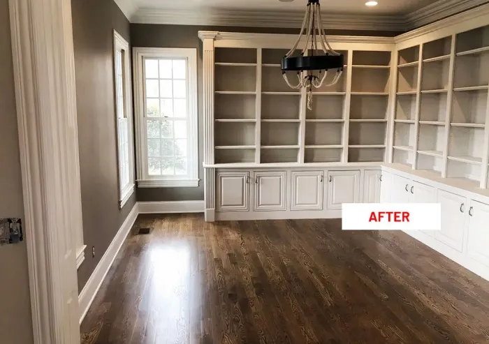 Interior room after fresh paint by Nashville House Painters